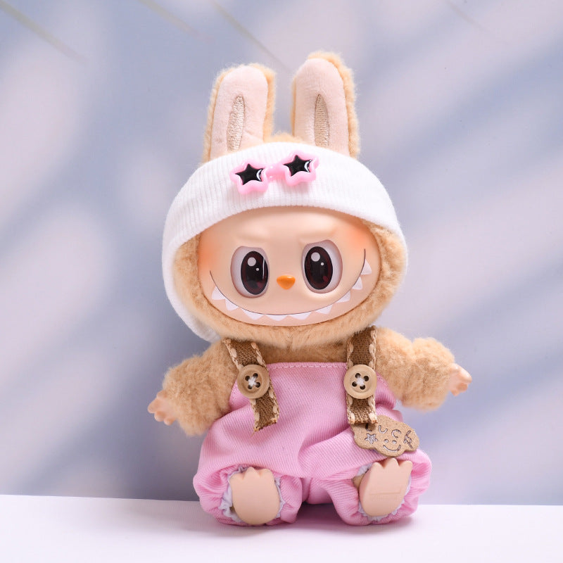 Handmade Labubu set can be paired with Labubu V1 Macaron and V2 seat lucky overalls set (excluding dolls)