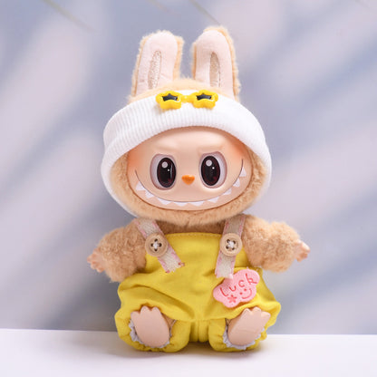 Handmade Labubu set can be paired with Labubu V1 Macaron and V2 seat lucky overalls set (excluding dolls)