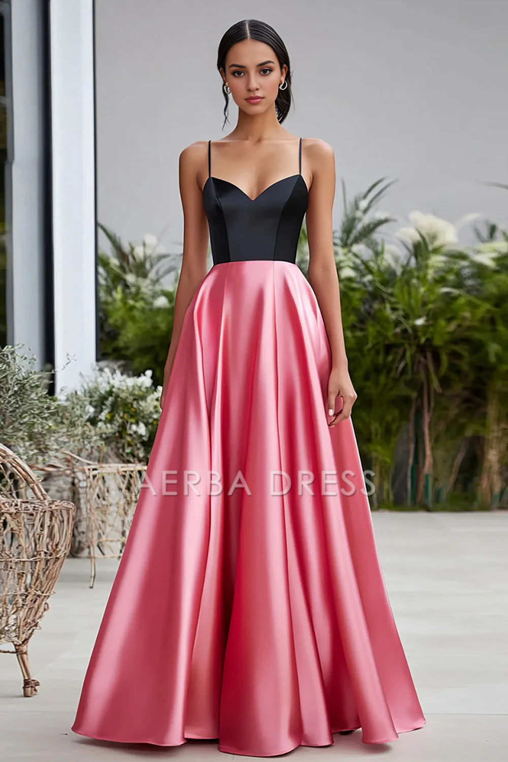 AERBA DRESS Formal Wear Dresses A Line Sweetheart Spaghetti Straps Elegant Simple Satin Long Prom Dress