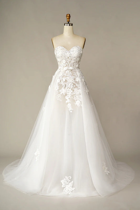 AerbaDress A Line Wedding Dress with Appliques