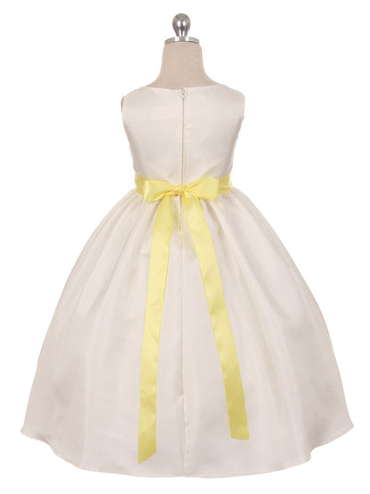 AERBA DRESS Wedding Flower Girl Dresses Round Neck Sleeveless Flower Petal Girls Princess Dress