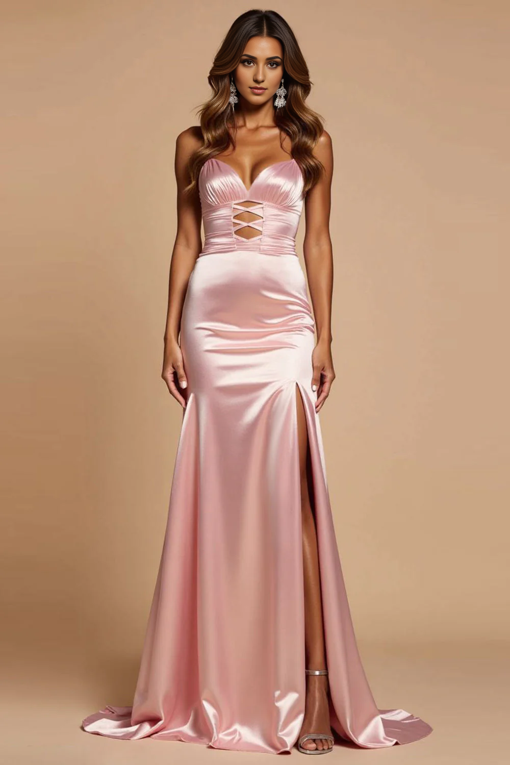 AERBA DRESS Formal Wear Dresses Exquisite Mermaid Sheath V-Neck Sweetheart Backless Fashion Long Prom Dress
