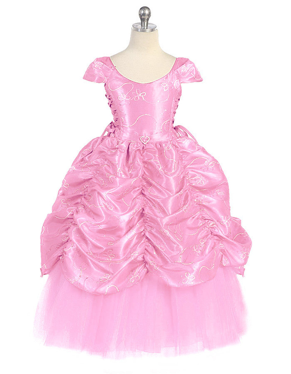AERBA DRESS Wedding Flower Girl Dresses Cap sleeve Taffeta Embroidered Cinderella Dress Princess Dress