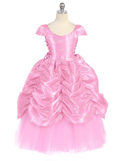 AERBA DRESS Wedding Flower Girl Dresses Cap sleeve Taffeta Embroidered Cinderella Dress Princess Dress