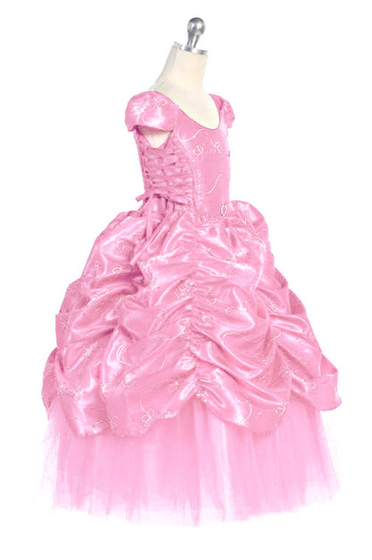 AERBA DRESS Wedding Flower Girl Dresses Cap sleeve Taffeta Embroidered Cinderella Dress Princess Dress