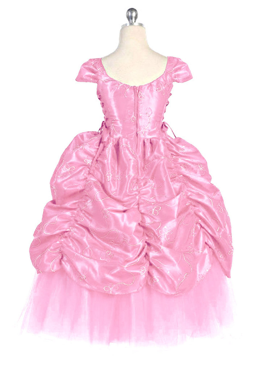 AERBA DRESS Wedding Flower Girl Dresses Cap sleeve Taffeta Embroidered Cinderella Dress Princess Dress