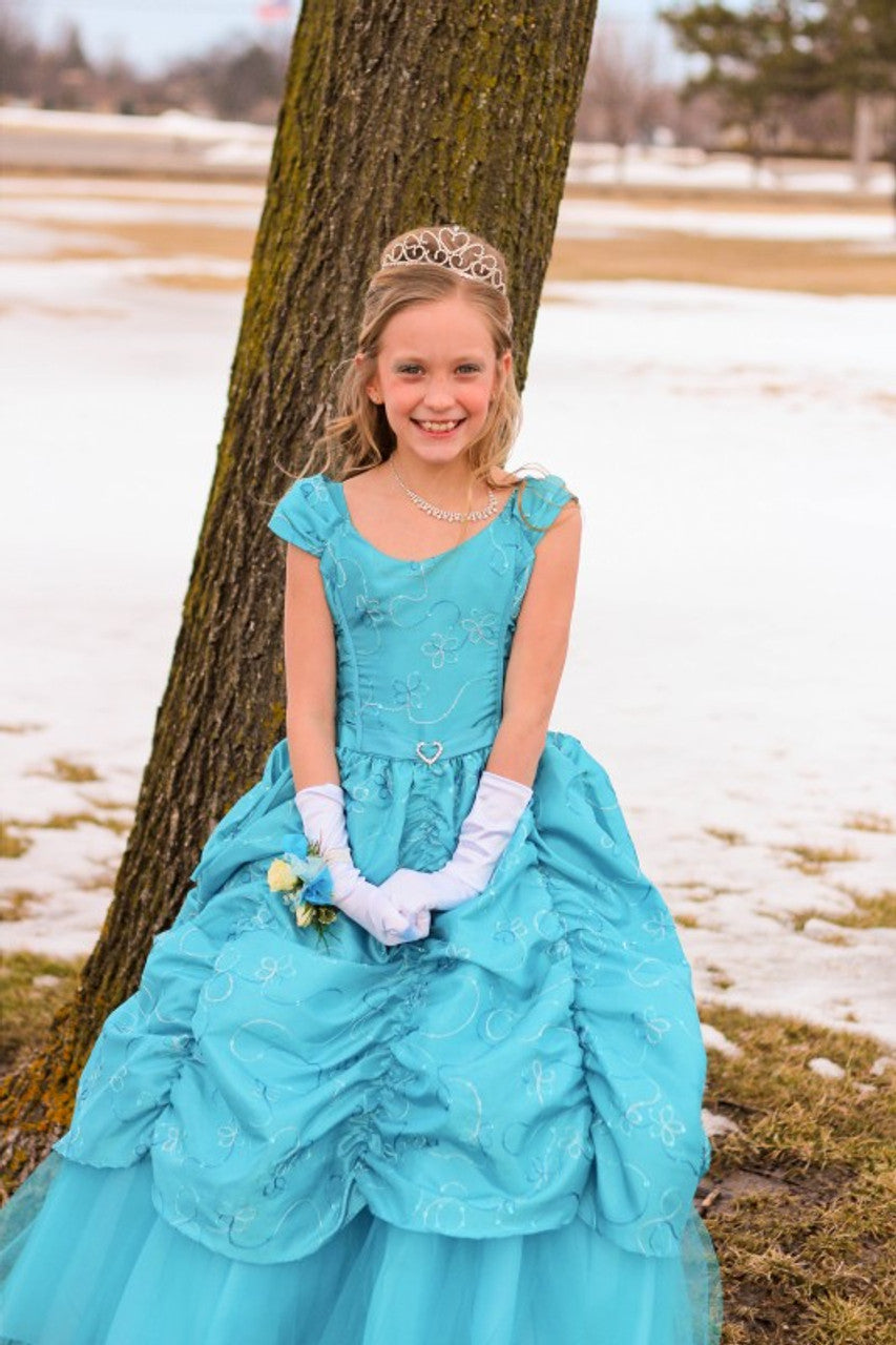 AERBA DRESS Wedding Flower Girl Dresses Cap sleeve Taffeta Embroidered Cinderella Dress Princess Dress