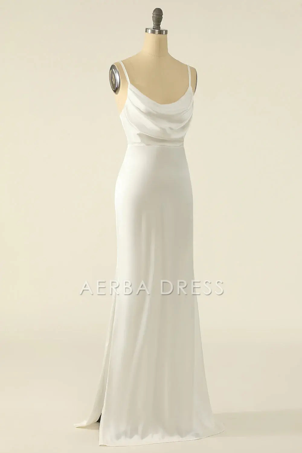 AERBA DRESS Formal Wear Dresses Elegant Sheath Spaghetti Strap Backless Simple Prom Dress