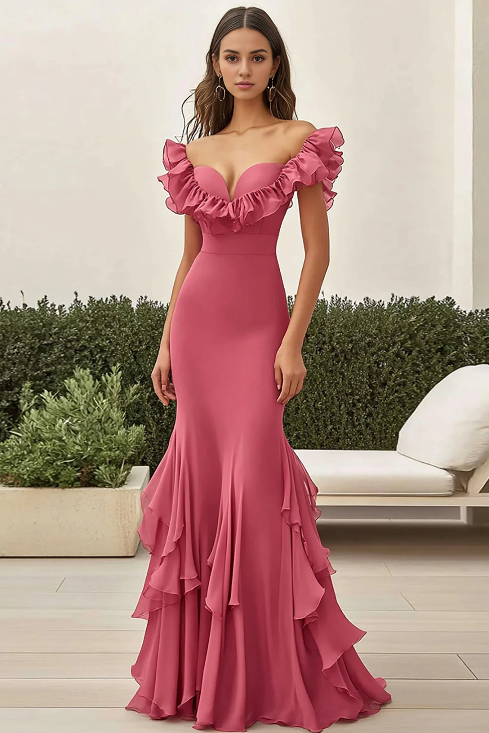 AERBA DRESS Formal Wear Dresses Exquisite Mermaid Sweetheart Long With Ruffles Unique Prom Dress