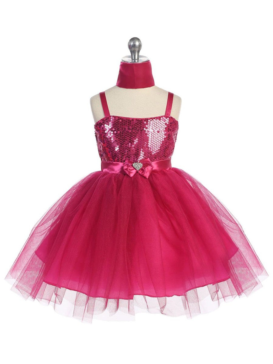 AERBA DRESS Wedding Flower Girl Dresses Spaghetti Strap Sweet Heart Neckline Sequin Bodice Crystal Tulle Skirt Princess Dress