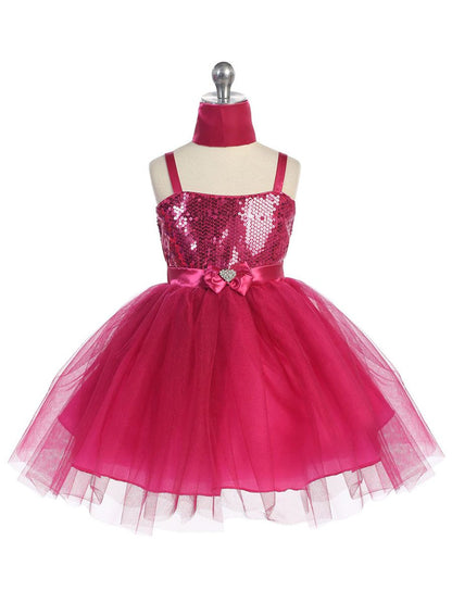 AERBA DRESS Wedding Flower Girl Dresses Spaghetti Strap Sweet Heart Neckline Sequin Bodice Crystal Tulle Skirt Princess Dress