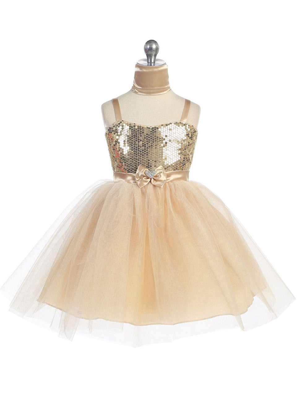 AERBA DRESS Wedding Flower Girl Dresses Spaghetti Strap Sweet Heart Neckline Sequin Bodice Crystal Tulle Skirt Princess Dress