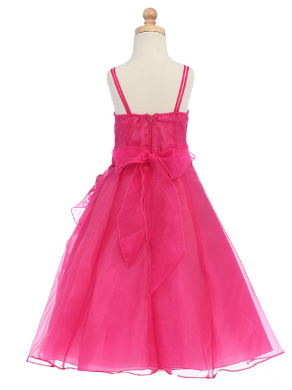 AERBA DRESS Wedding Flower Girl Dresses Organza A-Line Spaghetti Shoulder Straps Dress Shawl Princess Dress