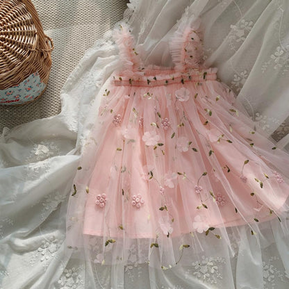 AERBA DRESS Wedding Flower Girl Dresses Layered Tulle Flower Dress Baby Girl Princess Skirt