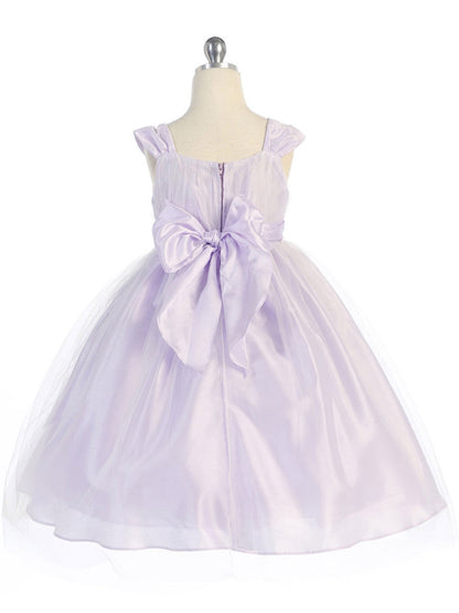 AERBA DRESS Wedding Flower Girl Dresses Sleeveless Bodice Wide Straps Empire Waist Tulle Dress Sleeve Sash Princess Dress