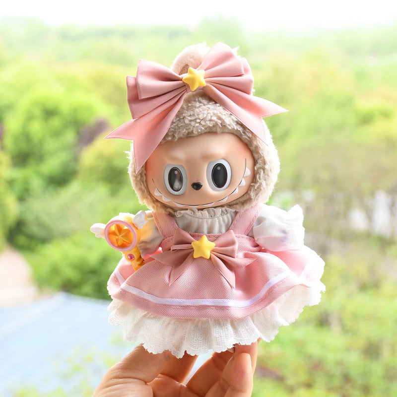 Handmade Labubu Outfit Dress Set for Spring and Summer Magic Sakura Dress Set (not including dolls)