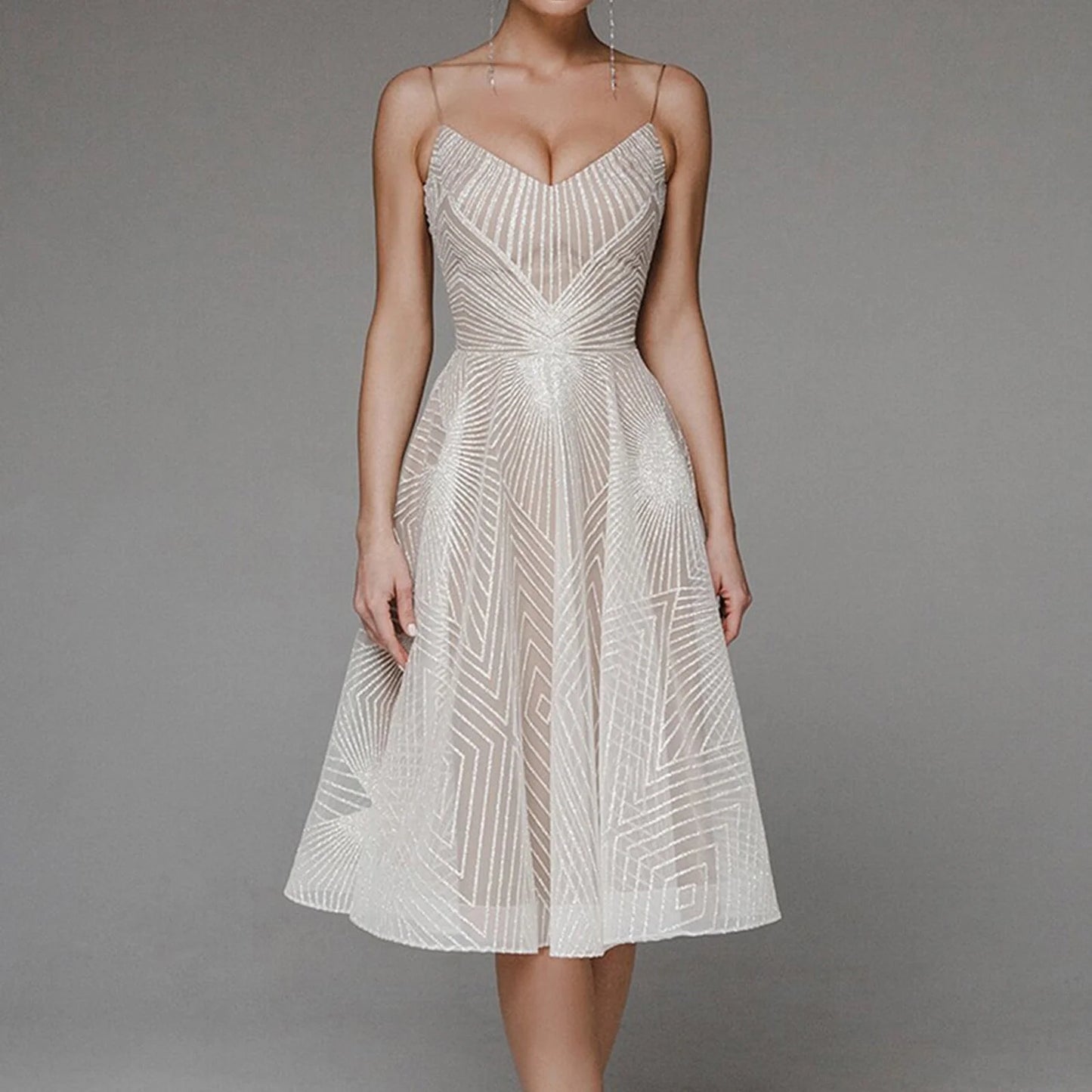 AerbaDress Fall Wedding Guest Dresses For Women Women's Elegant Midi Bodycon Dress Sleeveless Backless Ruffle Hem Formal Wedding Guest Dresses
