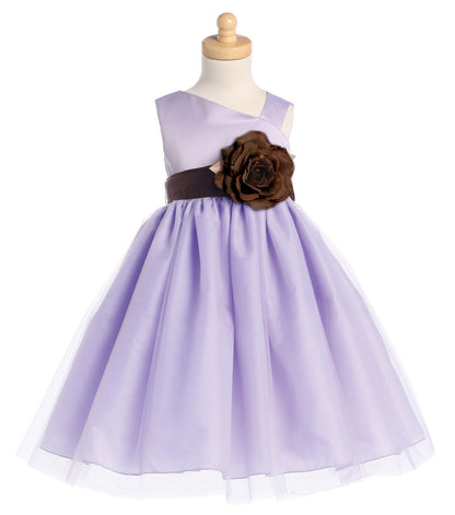AERBA DRESS Wedding Flower Girl Dresses A Line Sleeveless Detachable Sash Flower Princess Dress