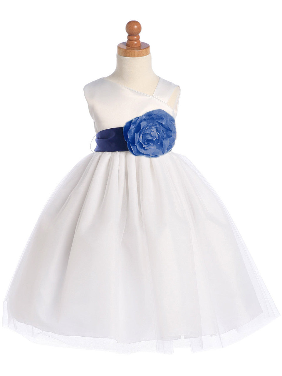 AERBA DRESS Wedding Flower Girl Dresses A Line Sleeveless Detachable Sash Flower Princess Dress