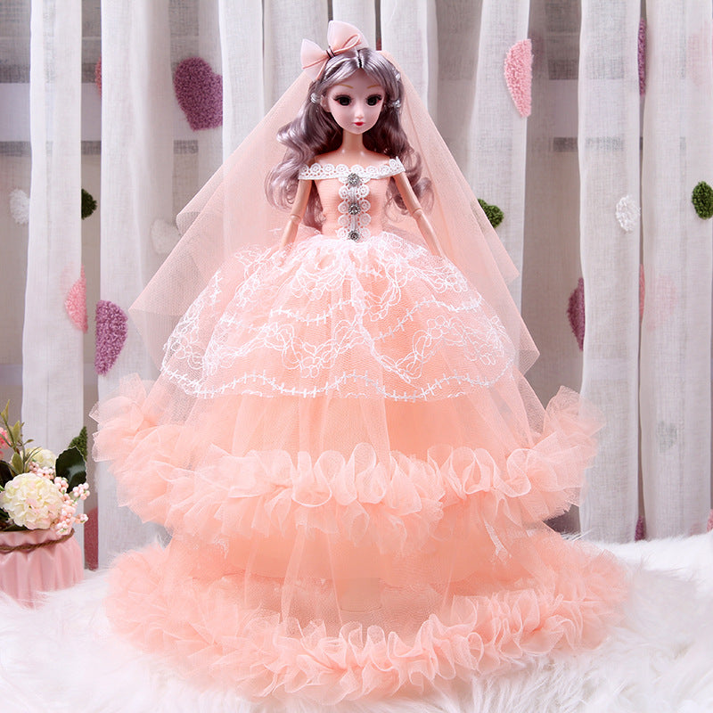 Aerba Confused Barbie Doll Wedding Dress Girl Gift Princess Children Toy Western Doll