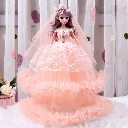 Aerba Confused Barbie Doll Wedding Dress Girl Gift Princess Children Toy Western Doll