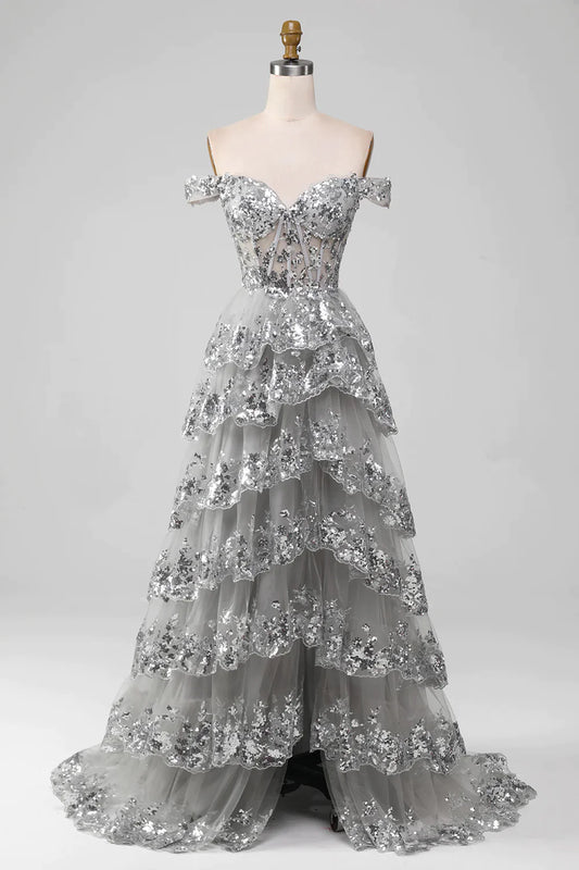 Aerba Dresses Off The Shoulder Tiered Prom Dress
