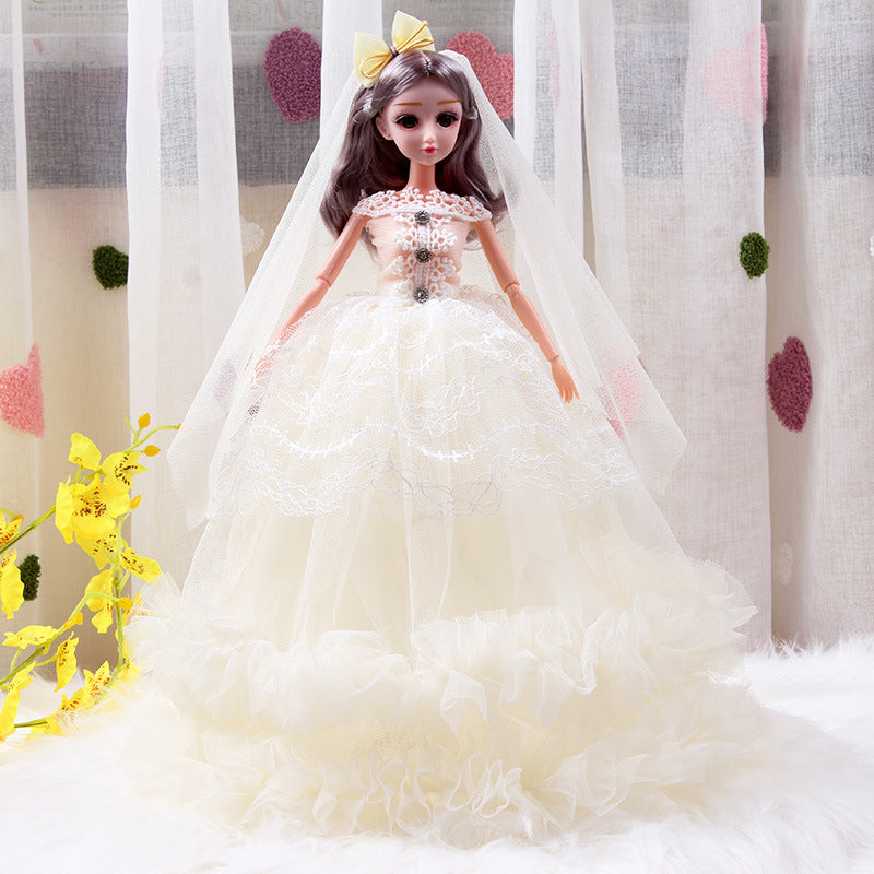 Aerba Confused Barbie Doll Wedding Dress Girl Gift Princess Children Toy Western Doll