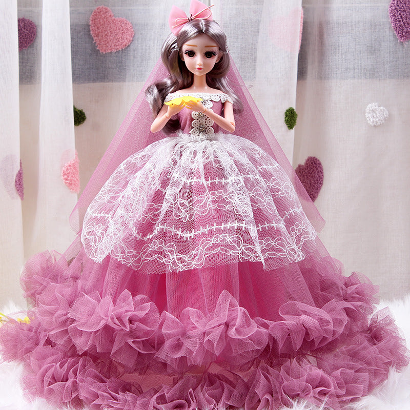 Aerba Confused Barbie Doll Wedding Dress Girl Gift Princess Children Toy Western Doll