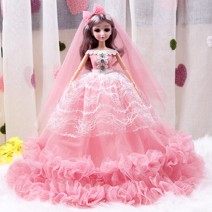 Aerba Confused Barbie Doll Wedding Dress Girl Gift Princess Children Toy Western Doll