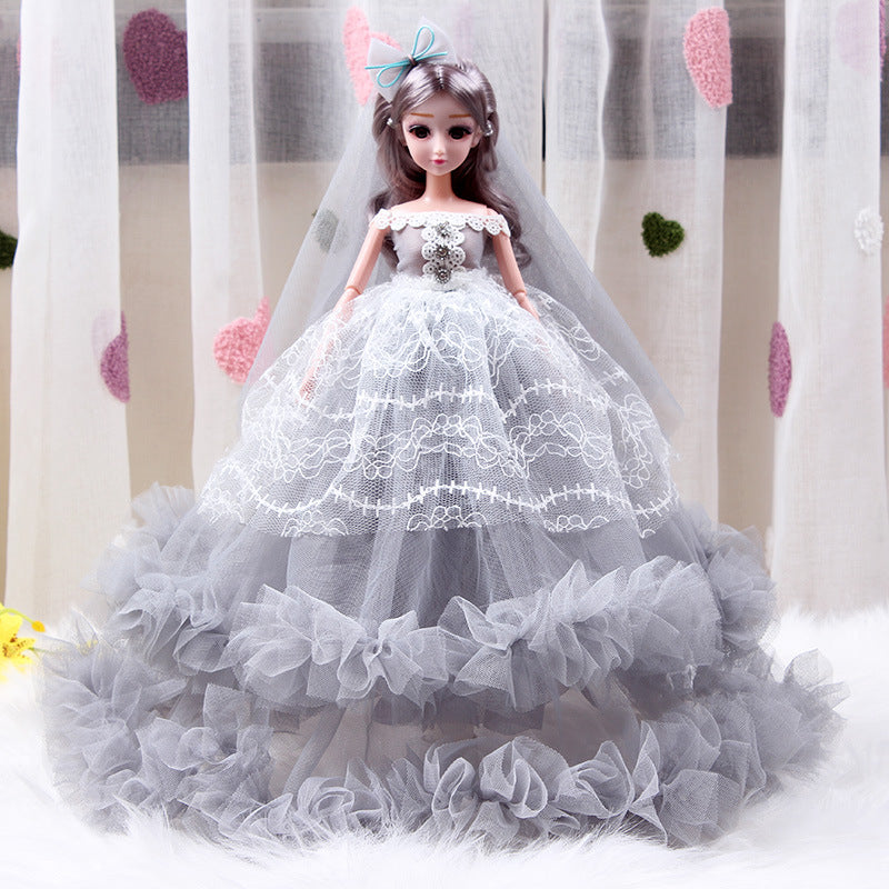 Aerba Confused Barbie Doll Wedding Dress Girl Gift Princess Children Toy Western Doll