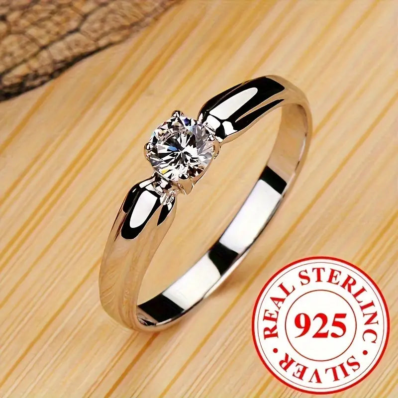 Aerba 925 Sterling Silver Ring Paved Shining Zirconia Symbol Of Beauty And Luxury Match Daily Outfits Party Accessory High Quality Jewelry