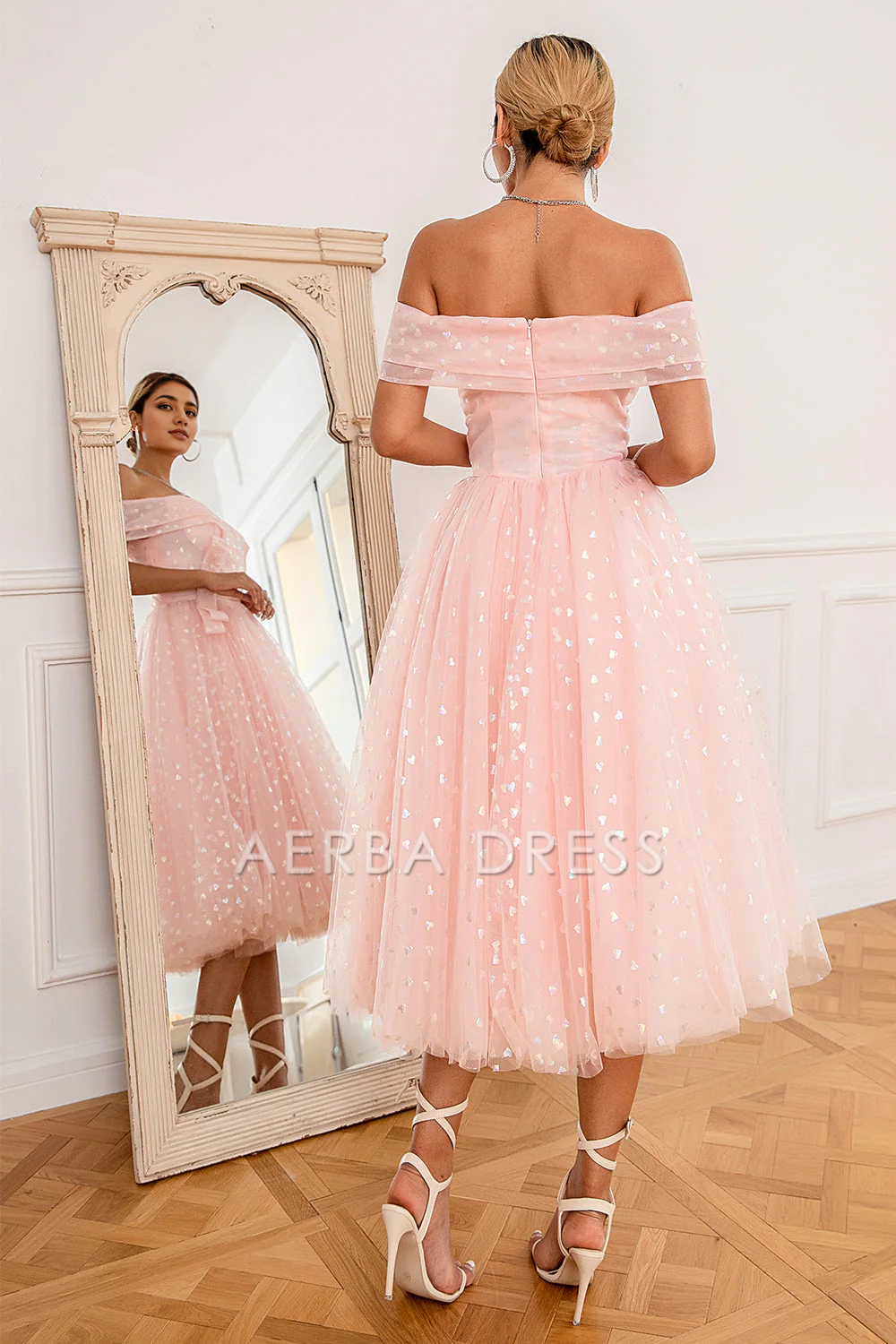 AERBA DRESS Formal Wear Dresses Fashion Off Shoulder Sweetheart Pleated Sparkle Prom Dress