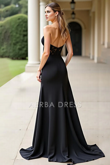 AERBA DRESS Formal Wear Dresses Exquisite Elegant A Line Lace Strapless Sweetheart Backless Long Prom Dress