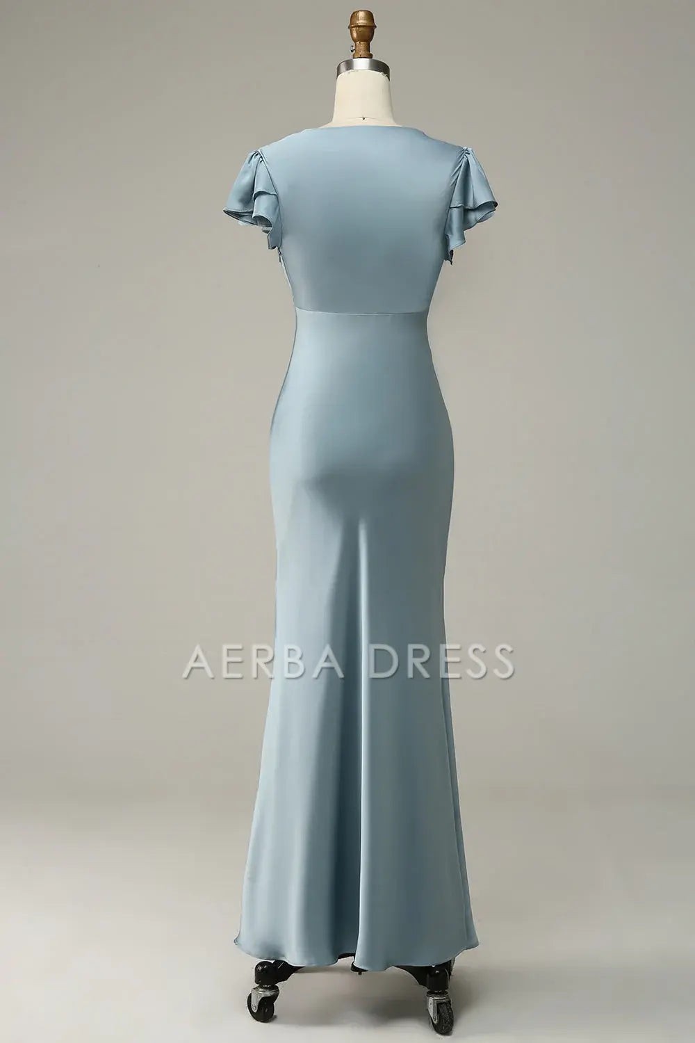 AERBA DRESS Formal Wear Dresses Elegant Mermaid Flowing Short Sleeve Simple With Ruffles Prom Dress