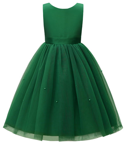 AERBA DRESS Wedding Flower Girl Dresses Wedding Satin Dresses Princess Birthday Party Prom Ball Gown