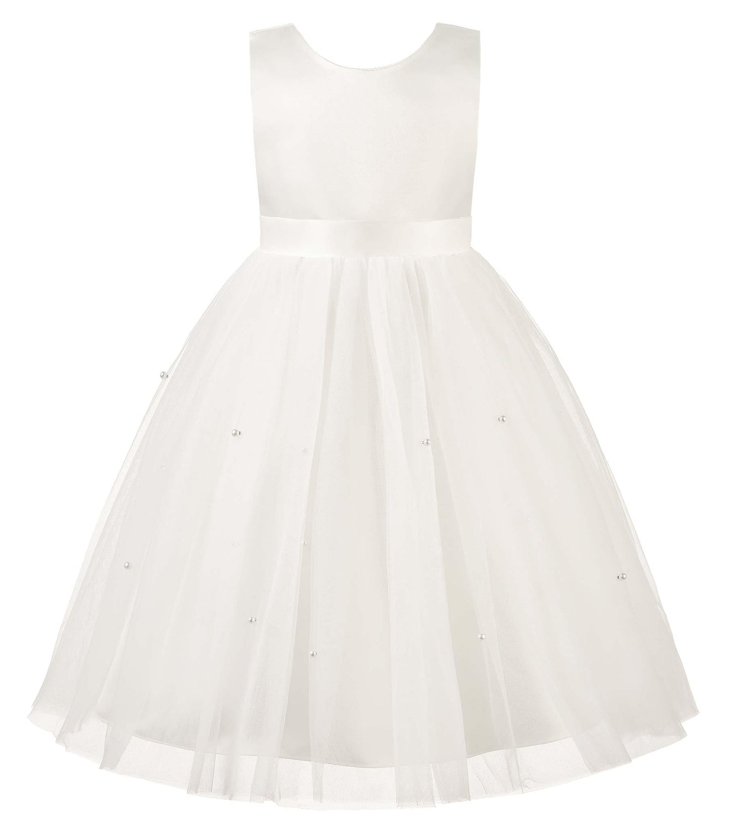 AERBA DRESS Wedding Flower Girl Dresses Wedding Satin Dresses Princess Birthday Party Prom Ball Gown