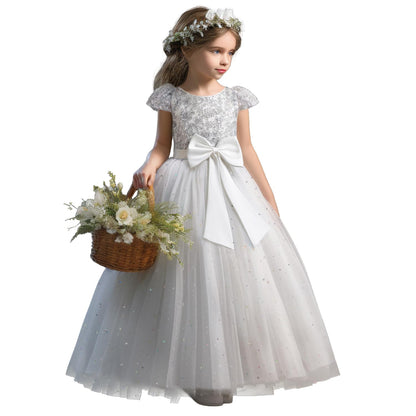 AERBA DRESS Wedding Flower Girl Dresses Pageant Princess Flower Dress Kids Prom Puffy Ball Gowns