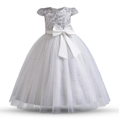 AERBA DRESS Wedding Flower Girl Dresses Pageant Princess Flower Dress Kids Prom Puffy Ball Gowns