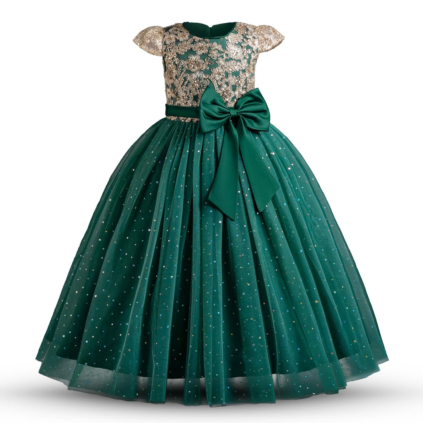 AERBA DRESS Wedding Flower Girl Dresses Pageant Princess Flower Dress Kids Prom Puffy Ball Gowns