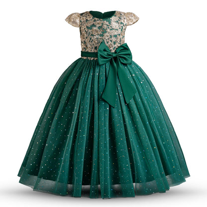 AERBA DRESS Wedding Flower Girl Dresses Pageant Princess Flower Dress Kids Prom Puffy Ball Gowns