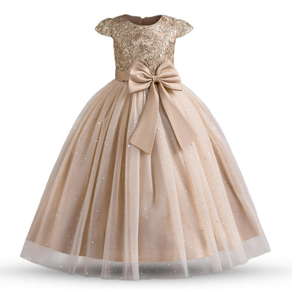 AERBA DRESS Wedding Flower Girl Dresses Pageant Princess Flower Dress Kids Prom Puffy Ball Gowns