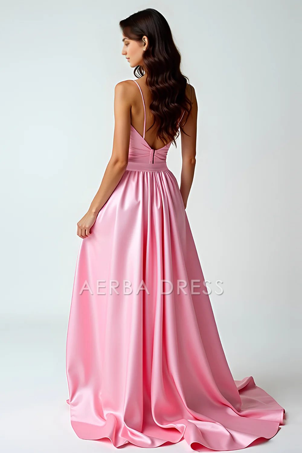 AERBA DRESS Formal Wear Dresses Elegant V-Neck Spaghetti Strap Backless Asymmetrical High-Low Fashion Prom Dress