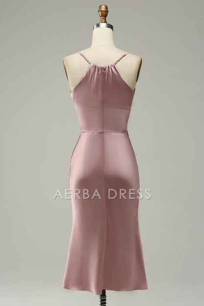 AERBA DRESS Formal Wear Dresses Elegant Simple Sheath Spaghetti Strap Sweetheart Short Skirt Prom Dress