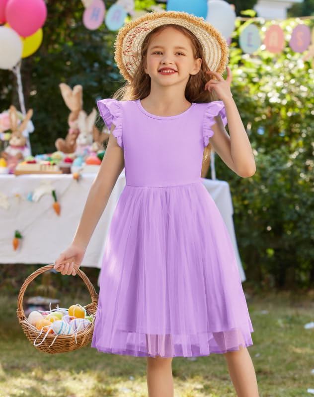 AERBA DRESS Wedding Flower Girl Dresses Toddler Dress Ruffle Tulle Dresses Cute Summer Party Princess Sundress Dress