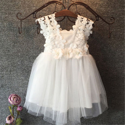 AERBA DRESS Wedding Flower Girl Dress Kids Ceremonies Dress Solid Tutu Dress For Girls Clothes Party Gown Princess Dress Girls