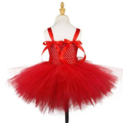 AERBA DRESS Wedding Flower Girl Dress Tutu Dress Baby Tulle Dress Kids Birthday Christmas Party Costume Evening Dresses