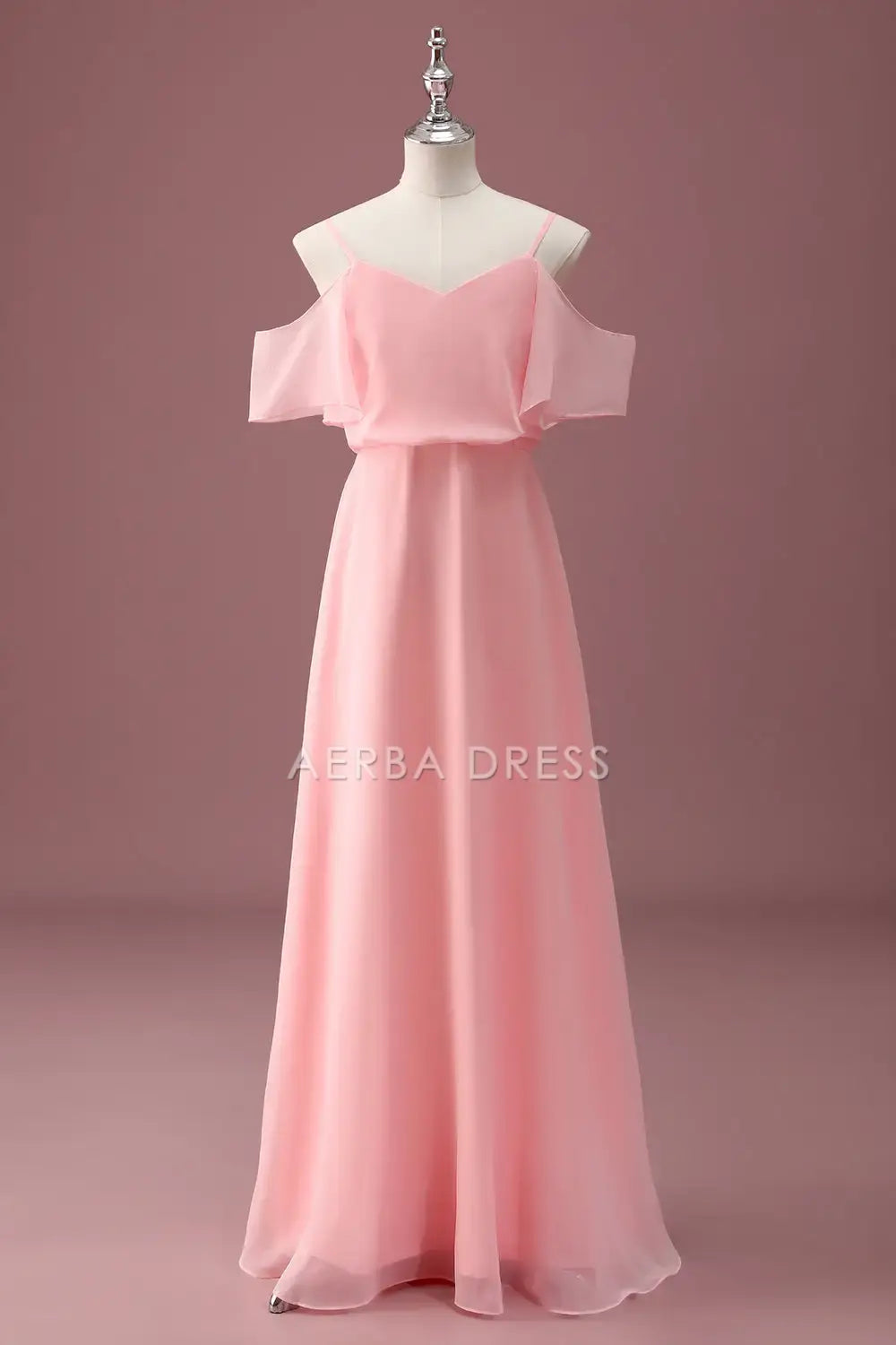 Junior Bridesmaid Dress A Line Cold Shoulder Spaghetti Strap Ruched Elegant Long Girl Formal Dress