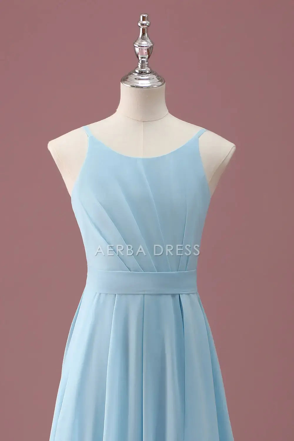 Junior Bridesmaid Dress A Line Spaghetti Straps Sleeveless Ruffles Fashion Long Girl Formal Dress