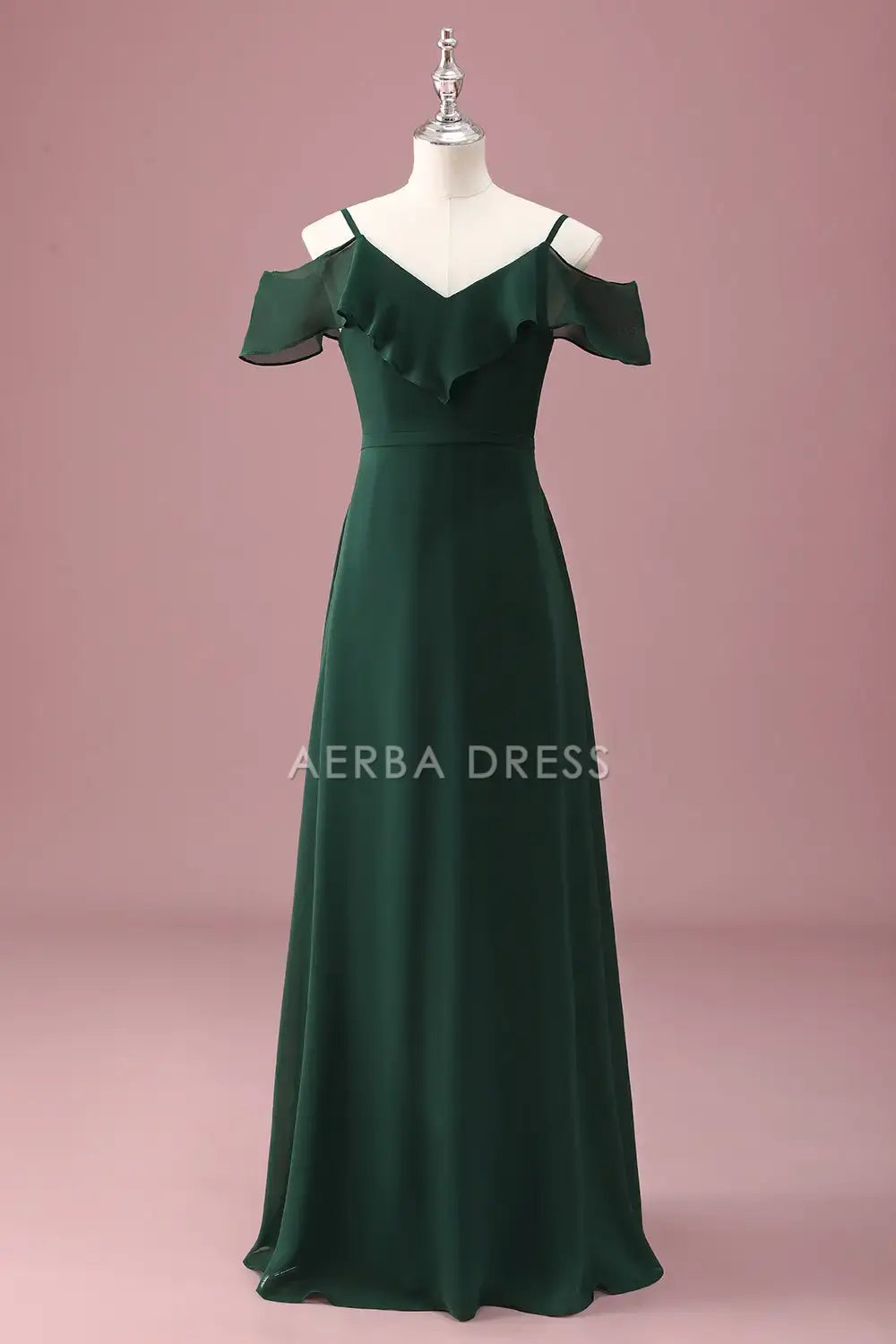 Junior Bridesmaid Dress A Line V Neck Spaghetti Strap Off The Shoulder Ruffles Elegant Long Girl Formal Dress