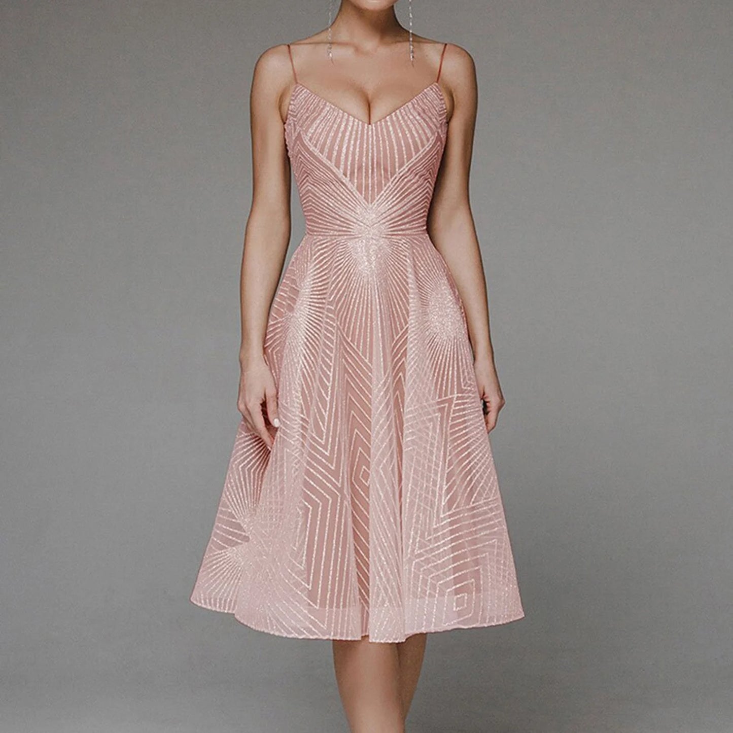 AerbaDress Fall Wedding Guest Dresses For Women Women's Elegant Midi Bodycon Dress Sleeveless Backless Ruffle Hem Formal Wedding Guest Dresses